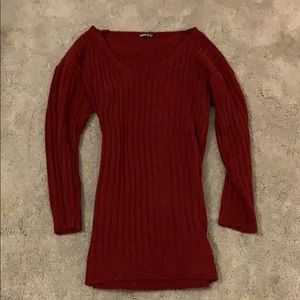 New red sweater dress
